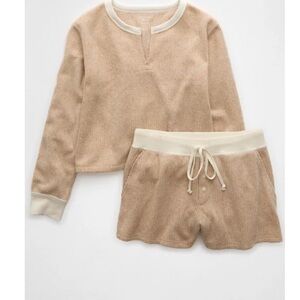 American Eagle Outfitters Tan Pajama Set